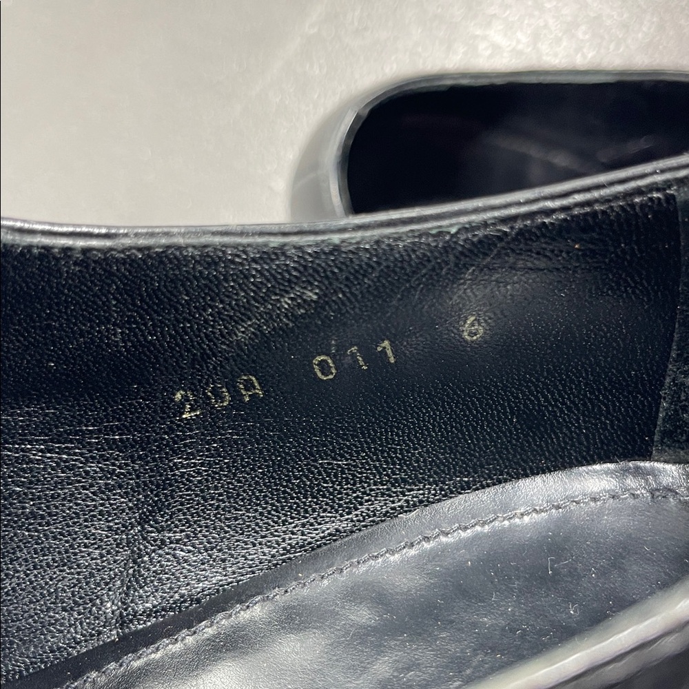 Prada Black Leather Single Monk Strap Oxfords Mens Dress Shoes Leather Size 6 - Picture 10 of 10